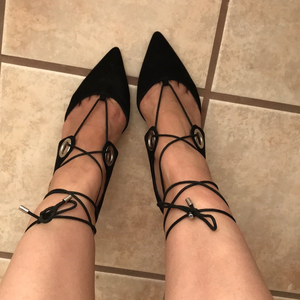 ASOS Black Lace Up Heels